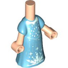 LEGO Leichtes Fleisch Micro Körper mit Lange Skirt mit Blau Elsa Dress mit Ice (103990)