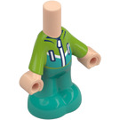 LEGO Lys hud Micro Kropp med Bukse med Grønn Jakke (103313)