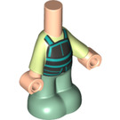 LEGO Leichtes Fleisch Micro Körper mit Trousers mit Lime oben (66407)