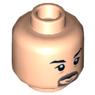 LEGO Světlá tělová Minifigurka Hlava s Černá Goatee a Eyebrows (Zapuštěný pevný cvoček) (3626 / 21947)