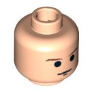 LEGO Light Flesh Minifig Head with Brown Eyebrows (Safety Stud) (3626)