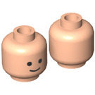 LEGO Leichtes Fleisch Minifig Kopf mit Standard Grinsen (Einbau-Vollbolzen) (9336 / 55368)