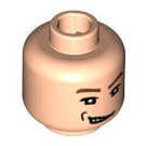 LEGO Leichtes Fleisch Minifigure Kopf Smirking mit Recht Dimple (Sicherheitsbolzen) (3626 / 60129)