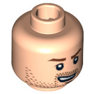 LEGO Light Flesh Minifigure Head with Beard Stubble (Safety Stud) (86752 / 98303)