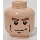 LEGO Beige Léger Minifigurine Tête avec Chin Dimple & Cheek Lines Décoration (Clou de sécurité) (3626 / 48151)