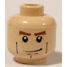 LEGO Light Flesh Minifigure Head with Chin Dimple & Cheek Lines Decoration (Safety Stud) (3626 / 48151)