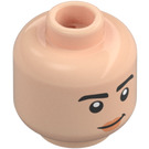 LEGO Light Flesh Minifigure Head with Decoration (Recessed Solid Stud) (3274)