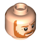 LEGO Leichtes Fleisch Minifigure Kopf mit Dekoration (Einbau-Vollbolzen) (3626 / 100492)