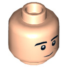 LEGO Lätt Hudfärgad Minifigur Huvud med Dekoration (Infälld solid knopp) (3626 / 18408)