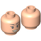 LEGO Leichtes Fleisch Minifigure Kopf mit Dekoration (Einbau-Vollbolzen) (3626 / 78247)