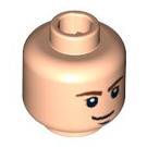 LEGO Leichtes Fleisch Minifigure Kopf mit Dekoration (Sicherheitsbolzen) (3626 / 89168)