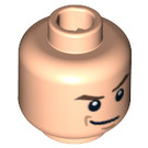 LEGO Leichtes Fleisch Minifigure Kopf mit Dekoration (Sicherheitsbolzen) (92682 / 93241)