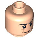 LEGO Leichtes Fleisch Minifigure Kopf mit Dekoration (Sicherheitsbolzen) (92863 / 93206)