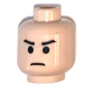 LEGO Light Flesh Minifigure Head with Frown Decoration (Safety Stud) (3626 / 62871)