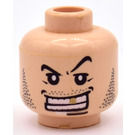 LEGO Light Flesh Minifigure Head with Gold Tooth (Safety Stud) (3626)