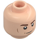 LEGO Lys hud Minifigur Hode med Smile og Grimace (Forsenket solid knott) (3626 / 38296)