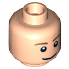 LEGO Leichtes Fleisch Minifigure Kopf mit Smile, Pupils und Eyebrows (Sicherheitsbolzen) (15123 / 50181)