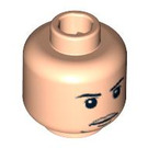 LEGO Light Flesh Minifigure Head with Thin Moustache/Beard (Safety Stud) (3626)