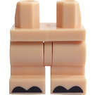 LEGO Leichtes Fleisch Minifigure Medium Beine mit Schwarz toes (37364)