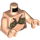 LEGO Carne chiaro Minifigure Principessa Leia Busto con Metallo Bikini Superiore (973 / 76382)