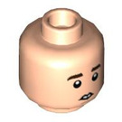 LEGO Leichtes Fleisch Neville Longbottom Schmucklos Kopf (Einbau-Vollbolzen) (3626)