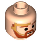 LEGO Licht Vleeskleurig Obi-Wan Kenobi Hoofd met Golden Headset (Veiligheids Stud) (54609 / 74109)