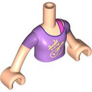 LEGO Light Flesh Paisley (Lavender Shirt with Dark Pink Strap) Friends Torso (73141 / 92456)