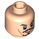 LEGO Light Flesh Plain Head with Jack Sparrow Smile / Scared Patterns (Safety Stud) (95266 / 97798)