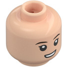 LEGO Lätt Hudfärgad Young Prinsessa Leia Minifigur Huvud (Infälld solid knopp) (3274)