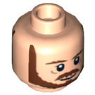 LEGO Light Flesh Qui-Gon Jinn Head (Recessed Solid Stud) (3626 / 10691)