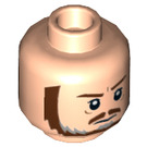 LEGO Light Flesh Qui-Gon Jinn Minifigure Head (Recessed Solid Stud) (3626 / 29853)