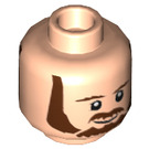 LEGO Light Flesh Qui-Gon Minifigure Head (Recessed Solid Stud) (Recessed Solid Stud) (3626 / 21991)