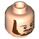 LEGO Světlá tělová Qui-Gon Minifigurka Hlava (Recessed Pevný Cvoček) (Zapuštěný pevný cvoček) (3626 / 21991)