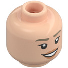 LEGO Světlá tělová Rachel Zelená Hlava (Zapuštěný pevný cvoček) (3626 / 77719)