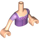 LEGO Carne claro Rapunzel Torso, con Rosa Lacing y Noose Patrón (92456)