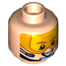 LEGO Licht Vleeskleurig Rebel Pilot Hoofd met Oranje Vizier en Headset (Verzonken Solid Stud) (3626 / 17853)
