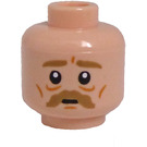 LEGO Leichtes Fleisch Reg Cattermole Minifigure Kopf (Einbau-Vollbolzen) (3626 / 100168)