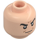 LEGO Lys hud Sandman med Dark Brun Ben Minifigur Hode (Forsenket solid knott) (3626 / 102236)