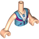 LEGO Světlá tělová Sleeveless Horní Over Bílá Košile a Hvězda Pendant (35862 / 59637)