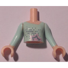 LEGO Licht vleeskleurig Stephanie Torso, met Ster en Scales Patroon (92456)