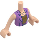 LEGO Licht vleeskleurig Stephanie met Paars Pak Friends Torso (73152 / 92456)