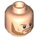 LEGO Lätt Hudfärgad Thor med Dark Blå Kostym och Stretchy Kappa Minifigur Huvud (Infälld solid knopp) (3626 / 20994)