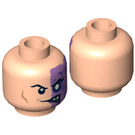 LEGO Light Flesh Two-Face with Orange and Purple Suit Head (Safety Stud) (3626 / 73251)