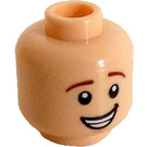 LEGO Lätt Hudfärgad Woody Minifigur Huvud (Infälld solid knopp) (3626 / 53483)