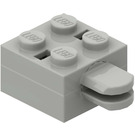 LEGO Light Gray Arm Brick 2 x 2 Arm Holder without Hole and 1 Arm