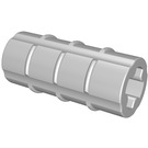 LEGO Light Gray Axle Connector (Ridged with '+' Hole)