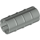 LEGO Light Gray Axle Connector (Ridged with 'x' Hole) (6538)