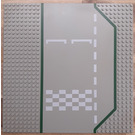 LEGO Hellgrau Grundplatte 32 x 32 Road 9-Stud Layby mit Racetrack