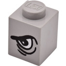 LEGO Gris clair Brique 1 x 1 avec avec La gauche Arched Eye (3005)