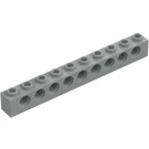 LEGO Lichtgrijs Steen 1 x 10 met Gaten (2730)